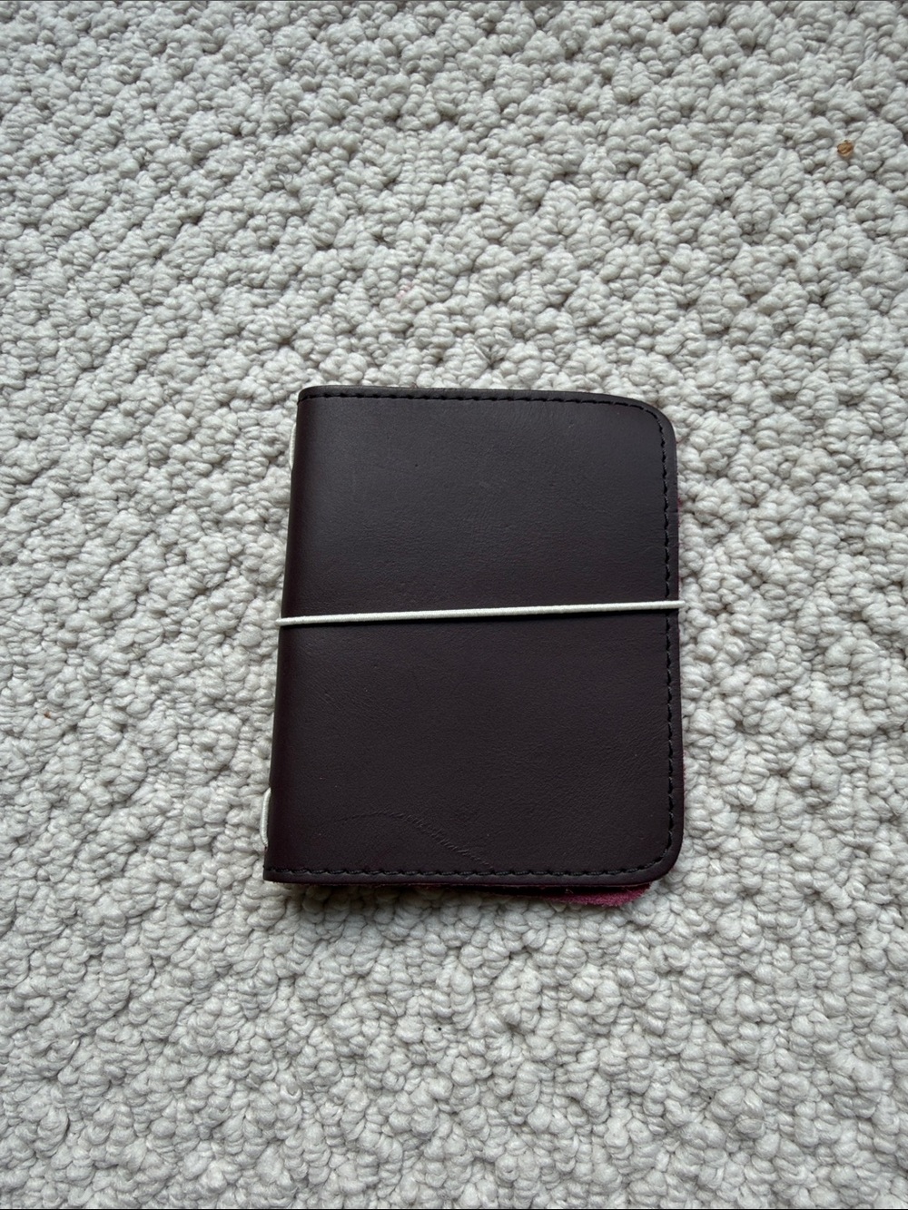 Foxy File burgundy leather notebook cover